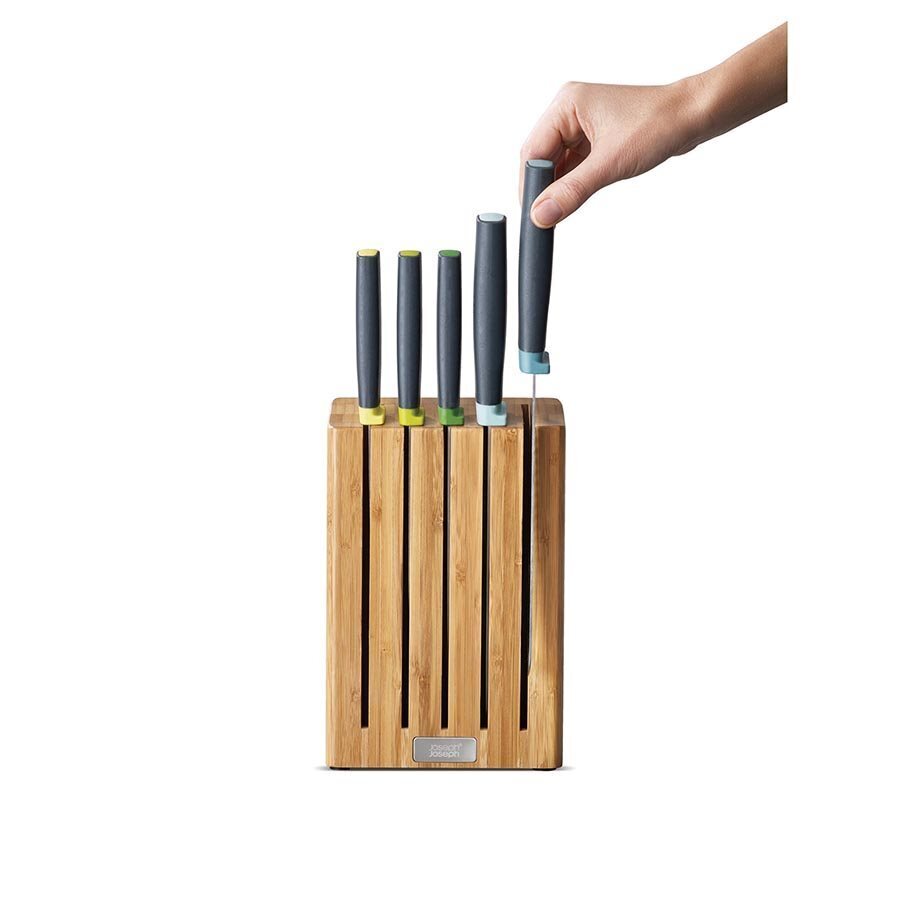 Joseph Joseph Elevate 5-piece Knife Set with Slimline Bamboo Block