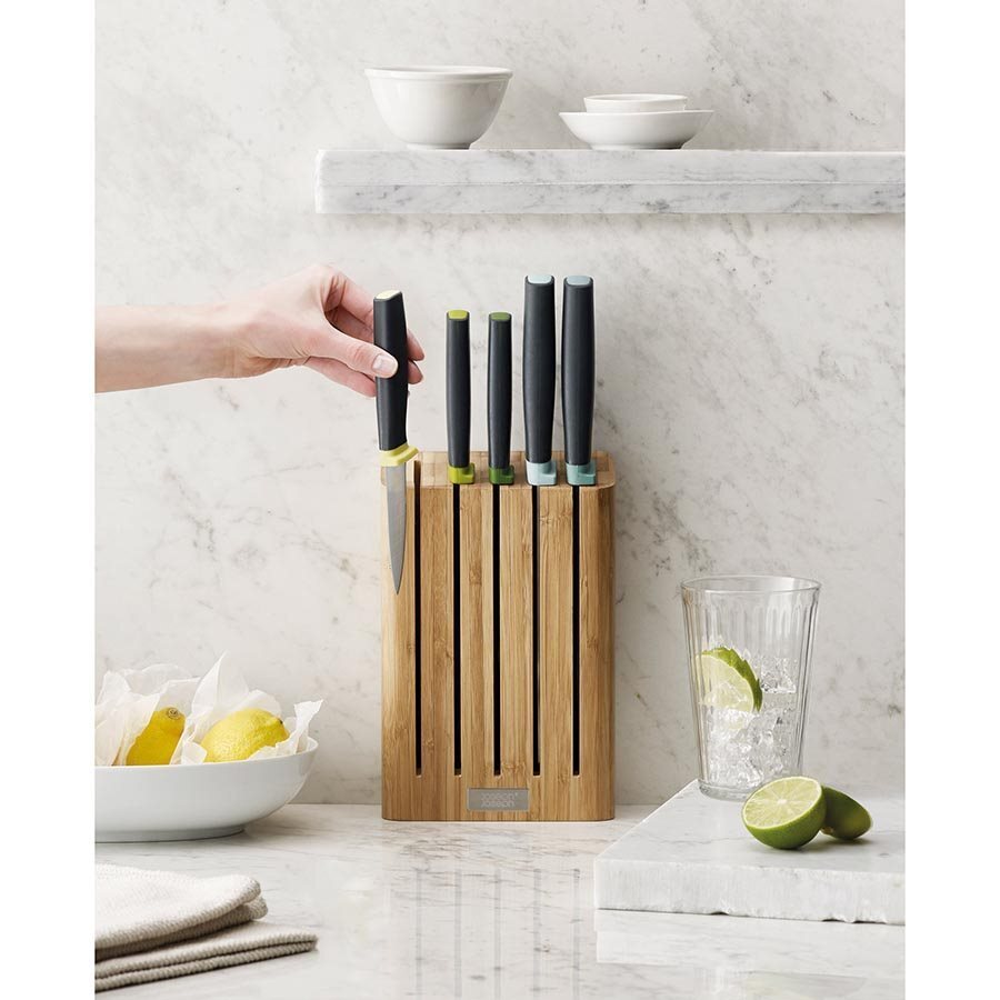 Joseph Joseph Elevate 5-piece Knife Set with Slimline Bamboo Block