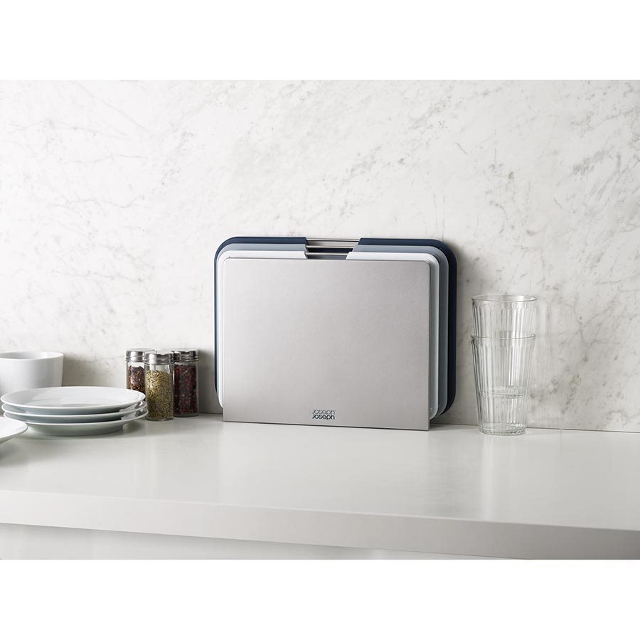 Joseph Joseph Nest 3-Piece Large Chopping Board Set - Grey