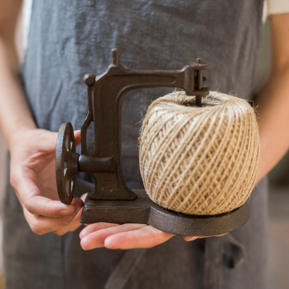 Vintage Cast Iron Sewing Machine Twine Dispenser