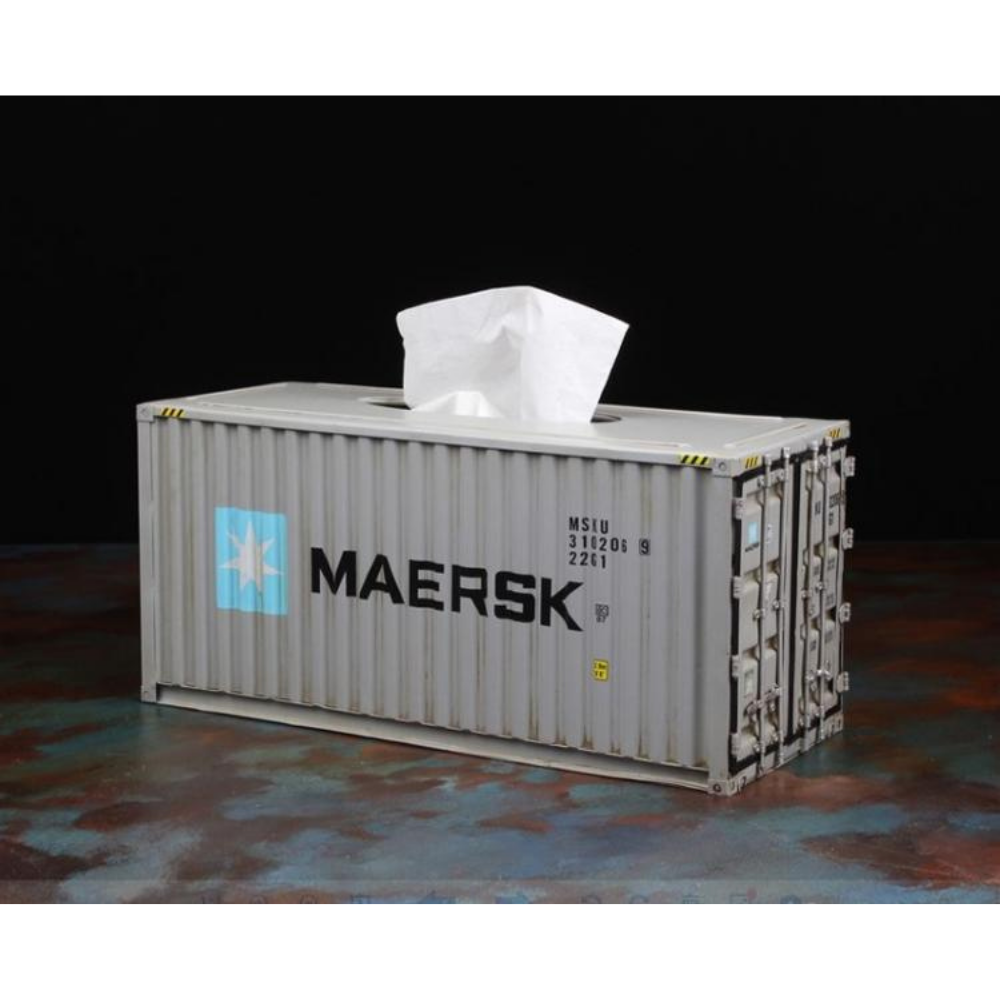 Maersk Diecast Metal Cargo Container Tissue Box