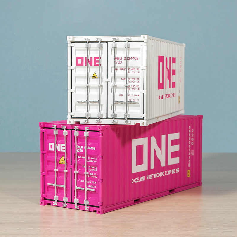 ONE White Diecast Metal Shipping Container Tissue Box