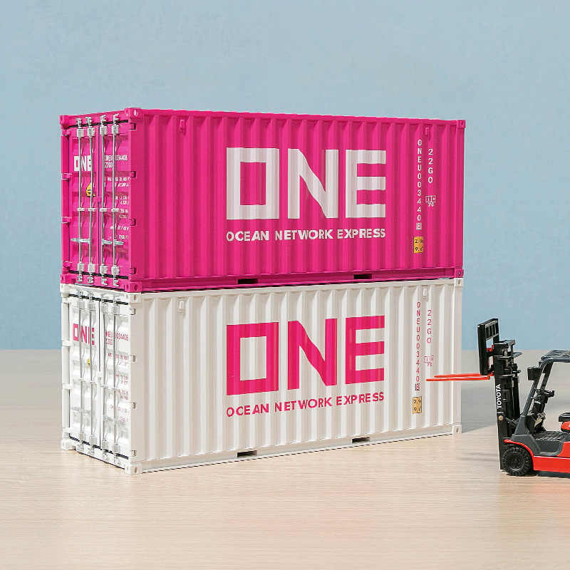 ONE White Diecast Metal Shipping Container Tissue Box
