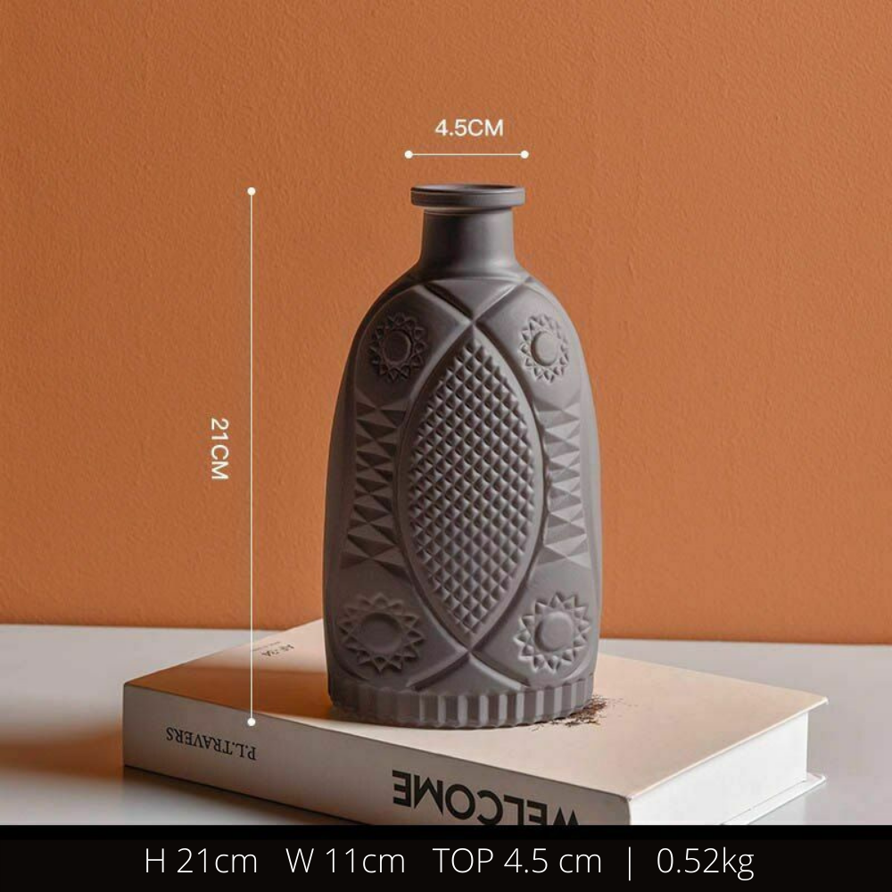 Christie Purple Frosted Finish Glass Vase