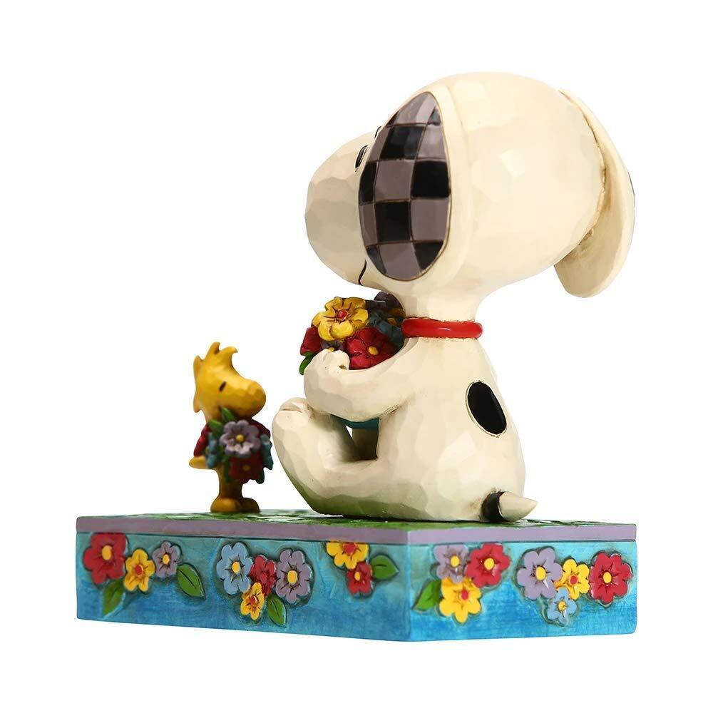 Peanuts by Jim Shore Snoopy Woodstock with Flowers