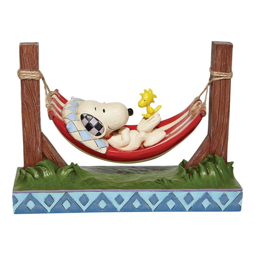 Peanuts by Jim Shore Snoopy Woodstock in Hammock
