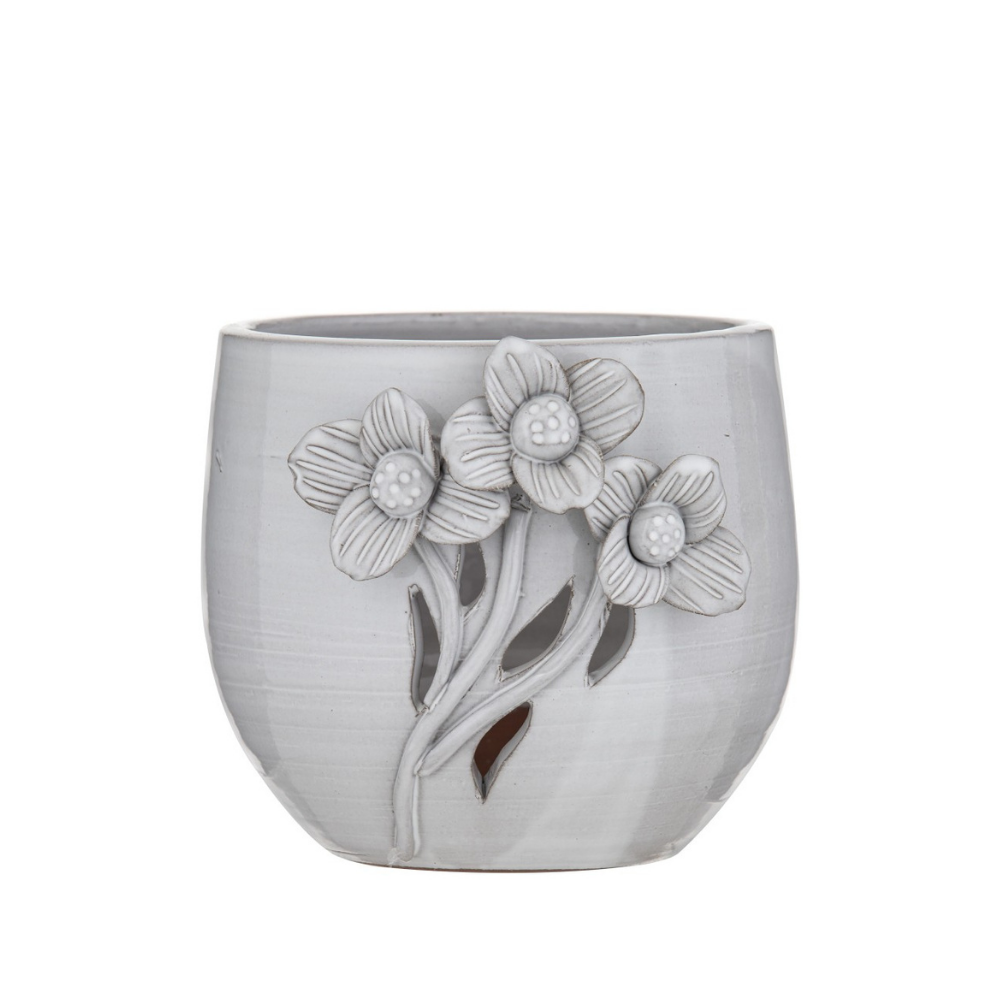 Amalfi Lille Planter Pot Vintage White 22.5cm