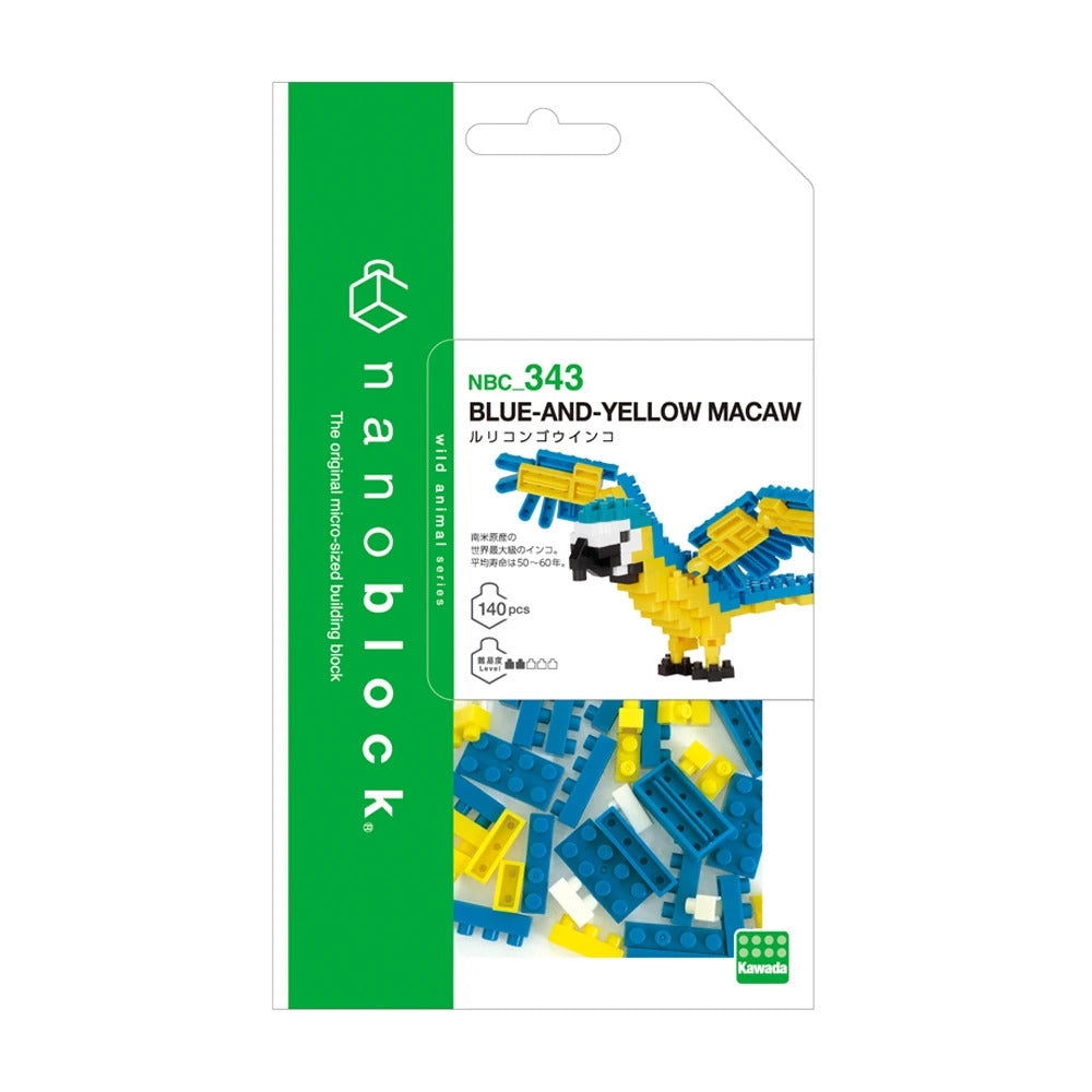 Nanoblock NBC_343 Blue and Yellow Macaw