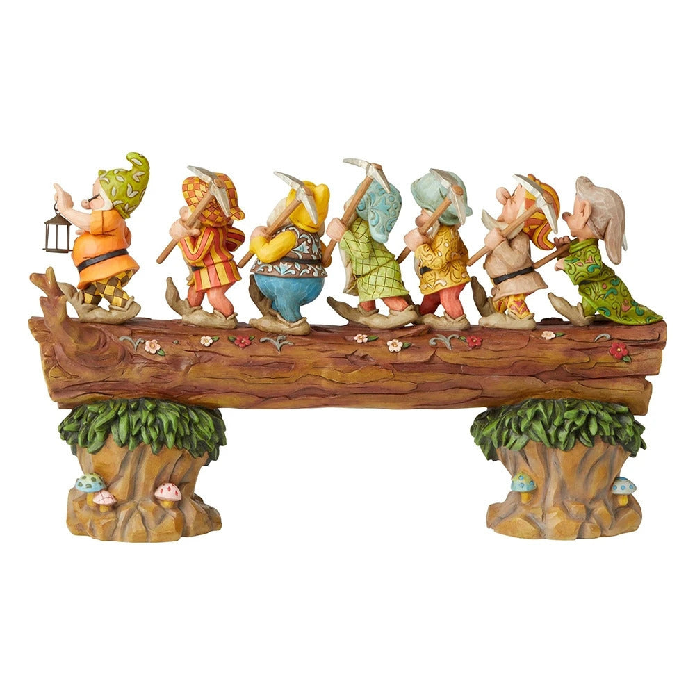 Disney Traditions Snow White & the Seven Dwarfs on Log