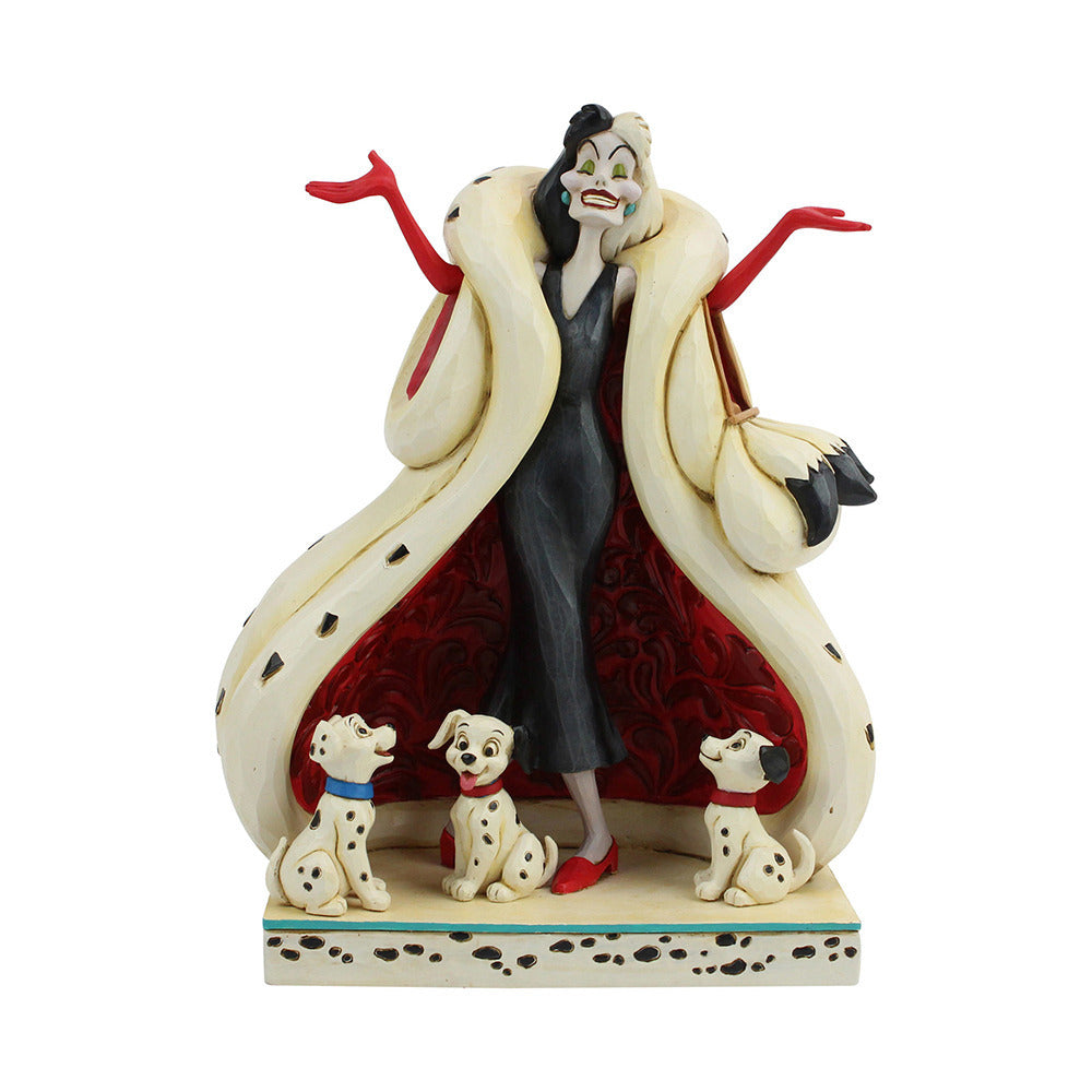 Disney Traditions Cruella De Vil with Dalmatian Puppies