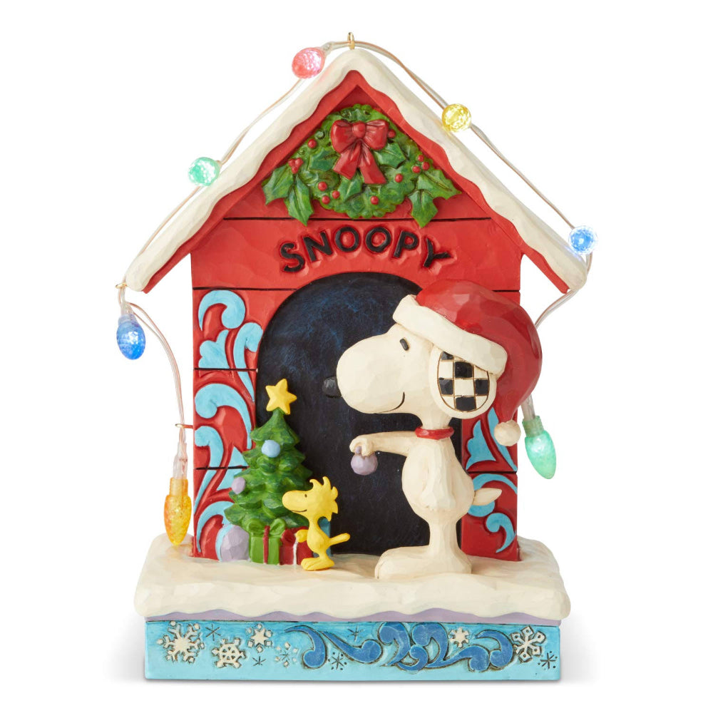 Peanuts by Jim Shore Merry & Bright Snoopy Dog House