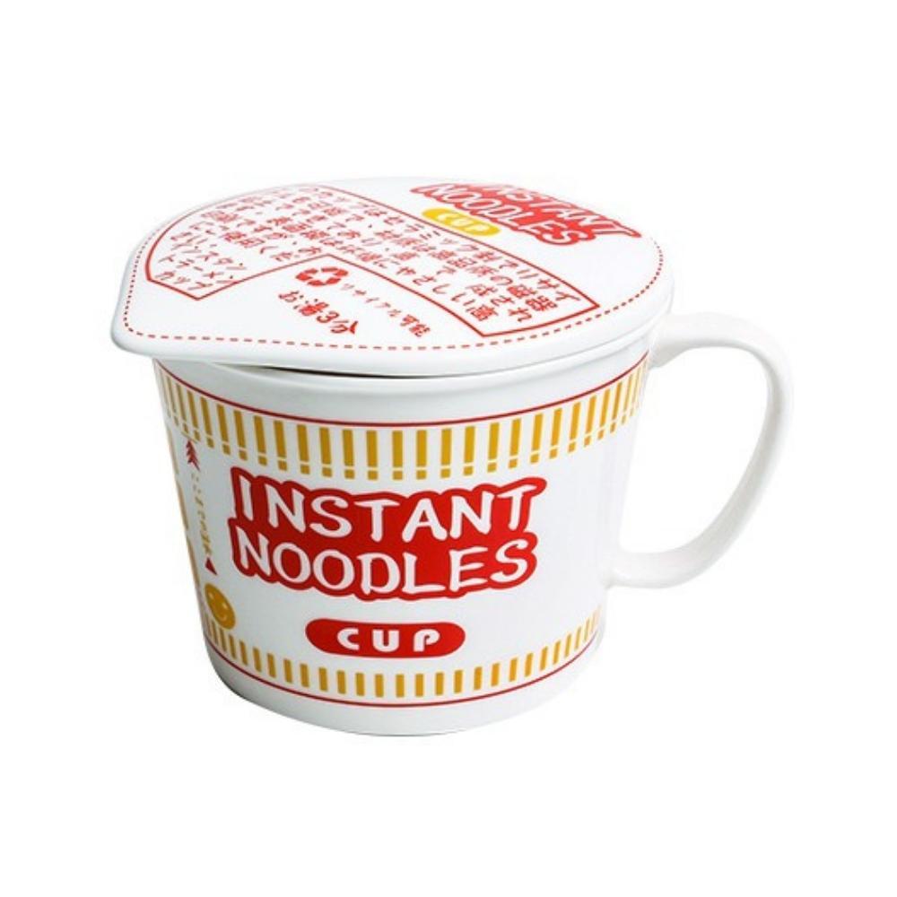 Ceramic Instant Noodles Cup with Lid