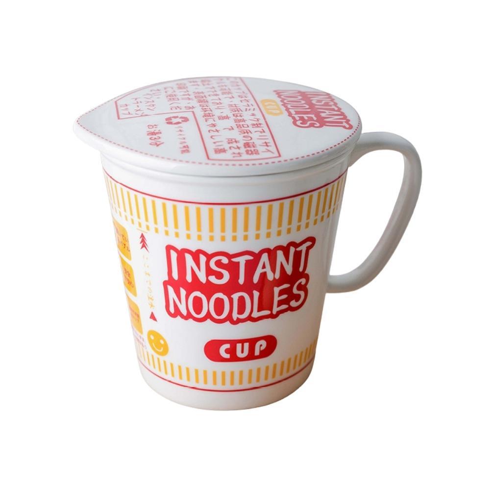 Ceramic Instant Noodles Cup with Lid