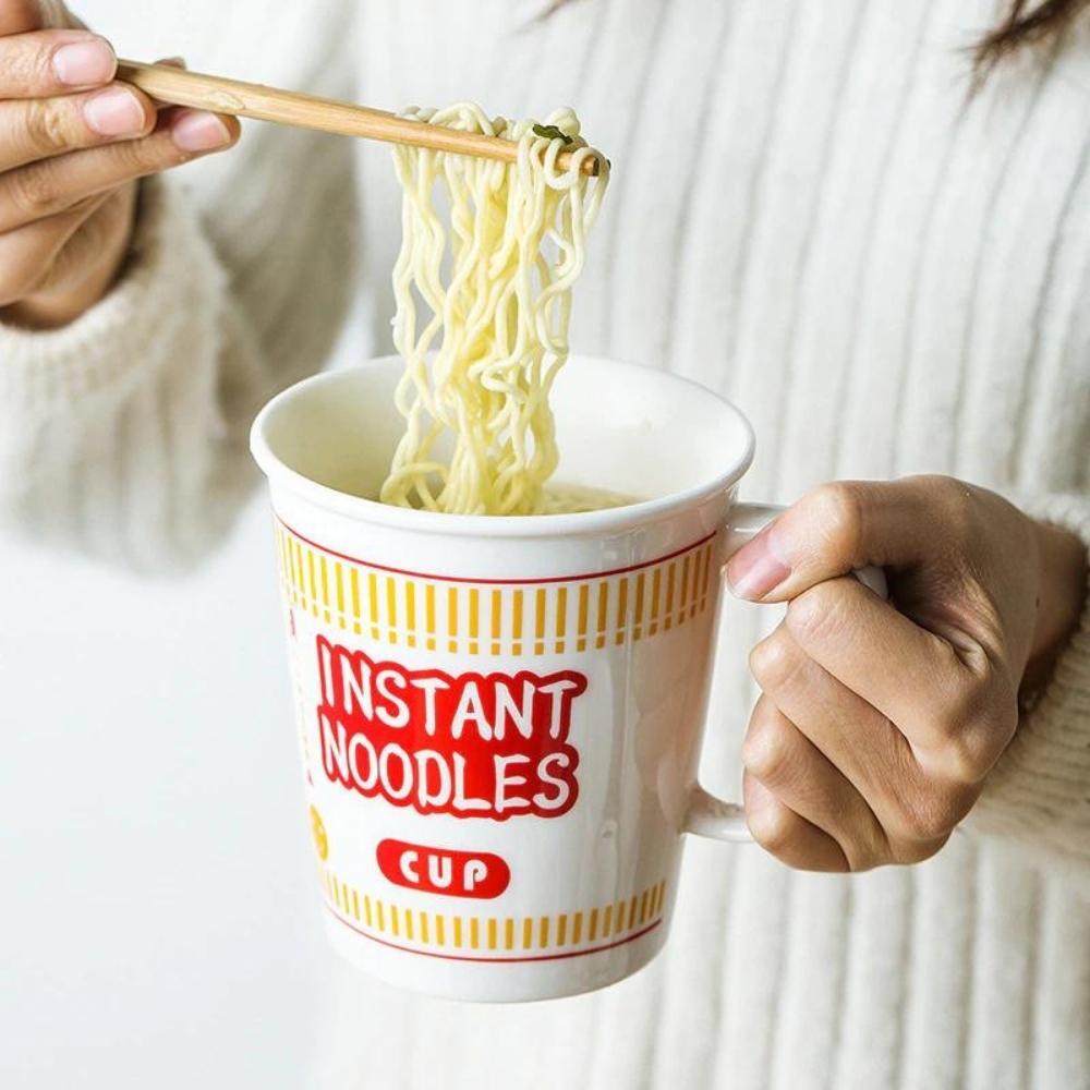 Ceramic Instant Noodles Cup with Lid