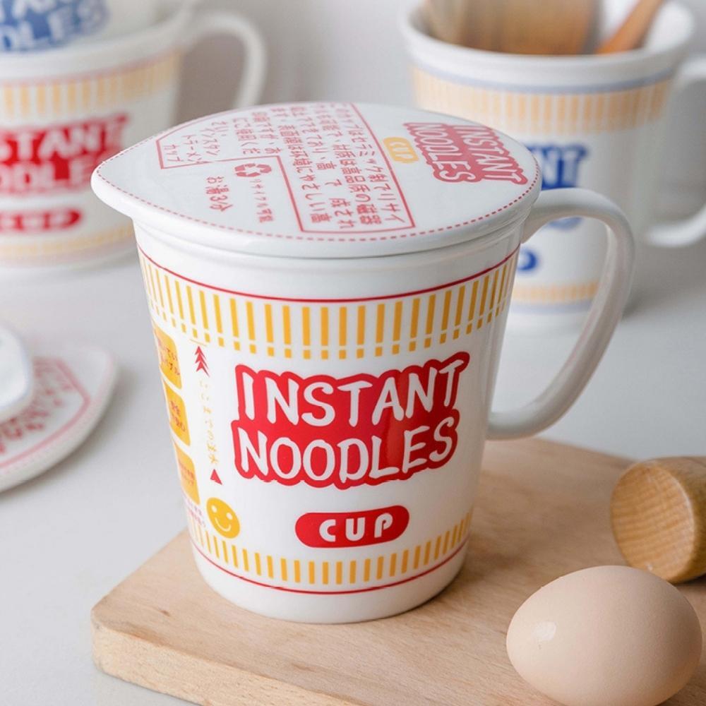 Ceramic Instant Noodles Cup with Lid