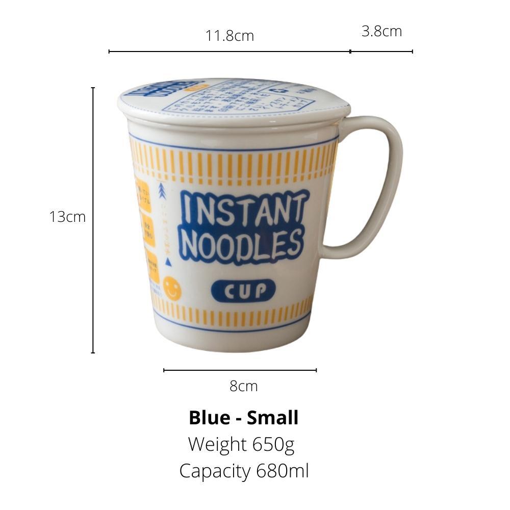 Ceramic Instant Noodles Cup with Lid