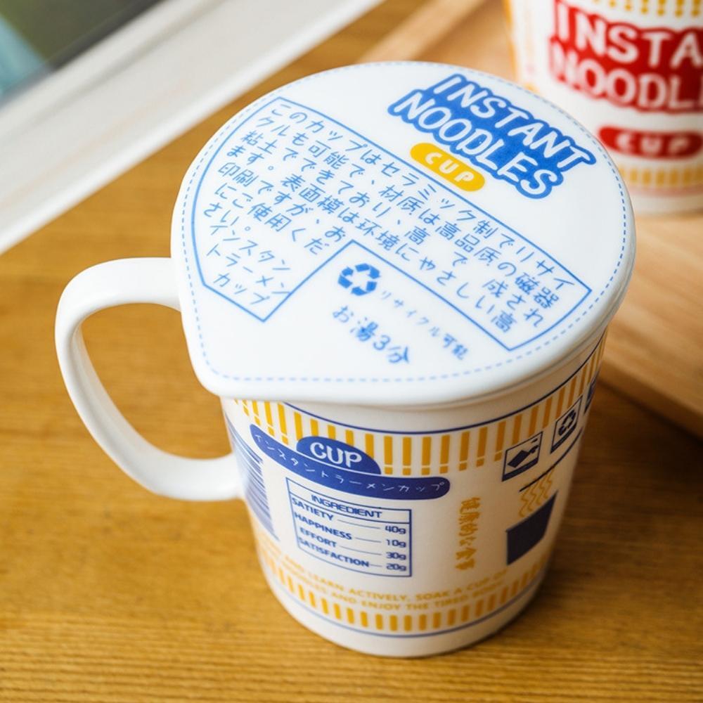 Ceramic Instant Noodles Cup with Lid