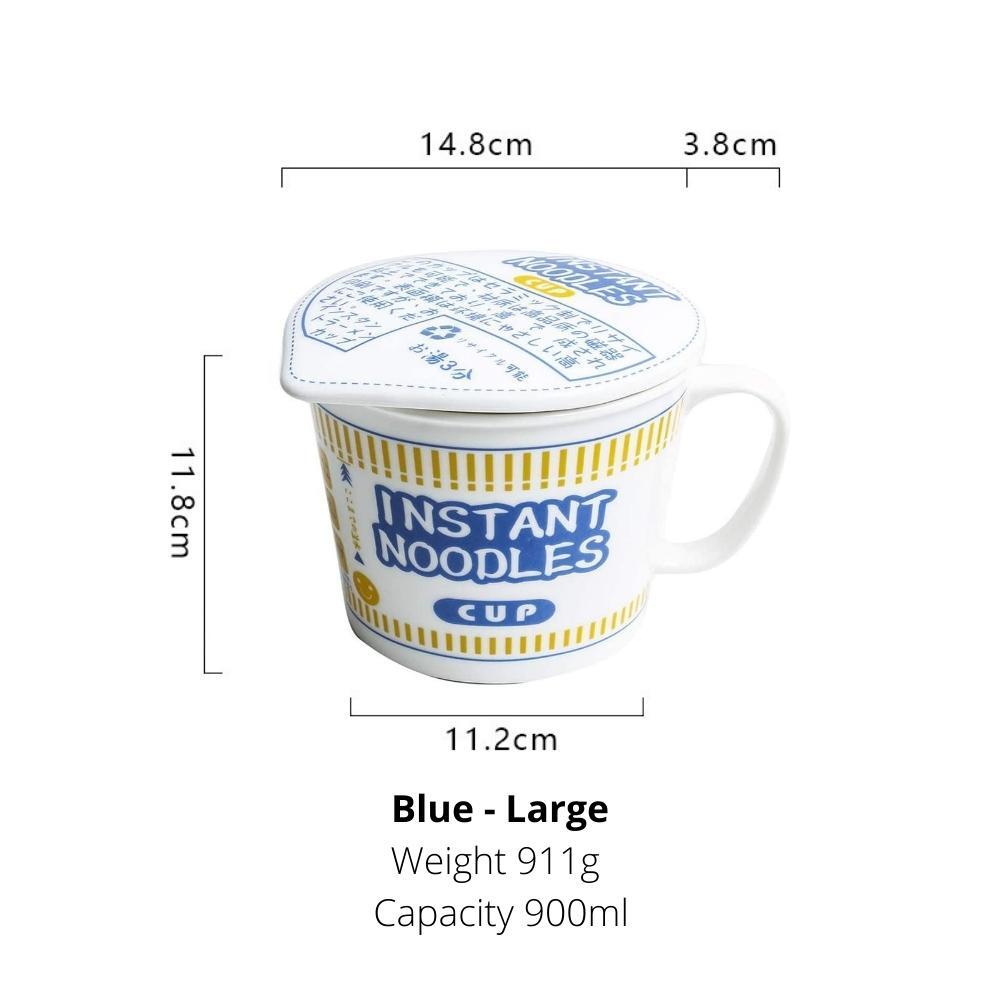 Ceramic Instant Noodles Cup with Lid