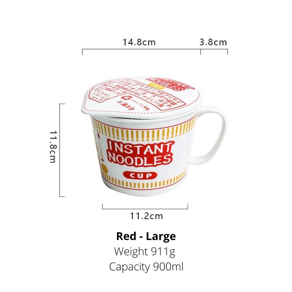 Ceramic Instant Noodles Cup with Lid