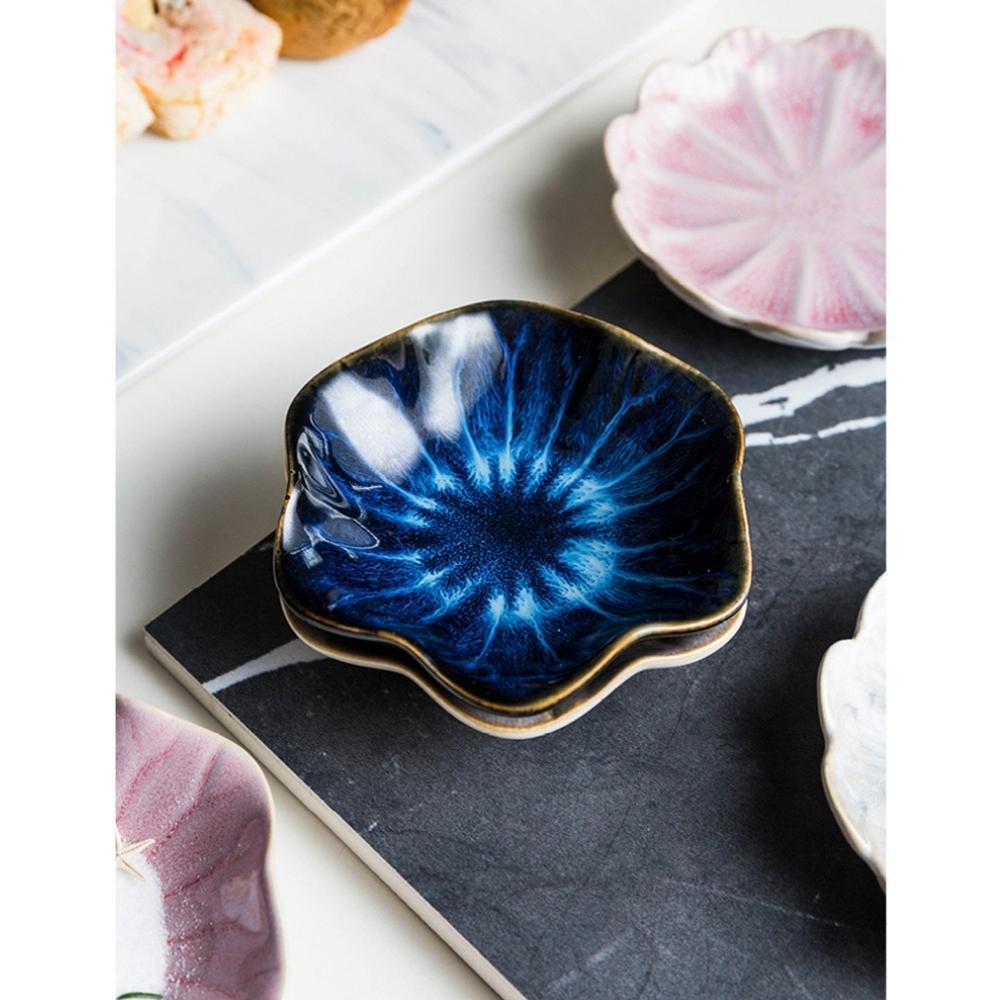 Blue Lotus Ceramic Mini Dish (Set of 2)