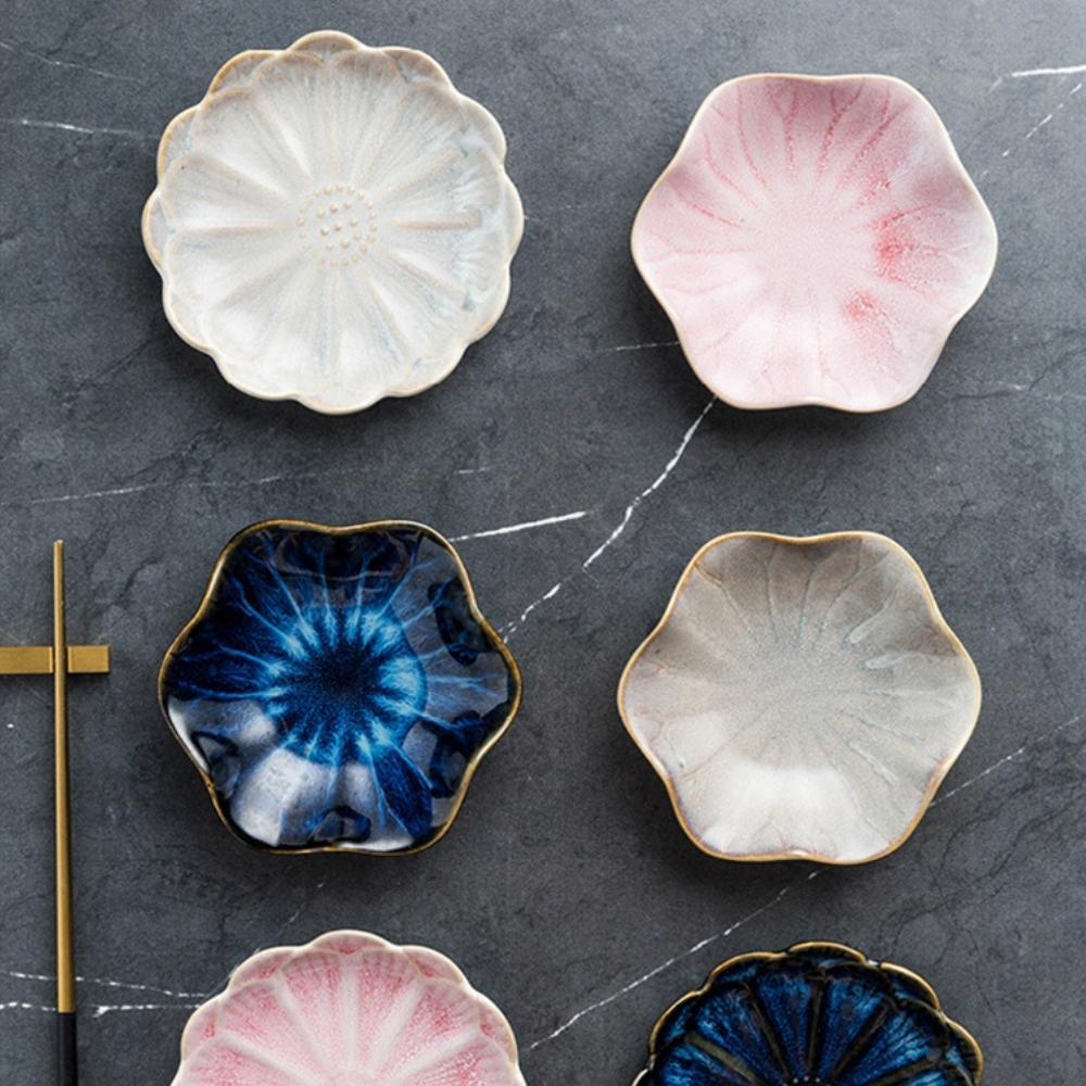 White Plum Blossom Ceramic Mini Dish (Set of 2)