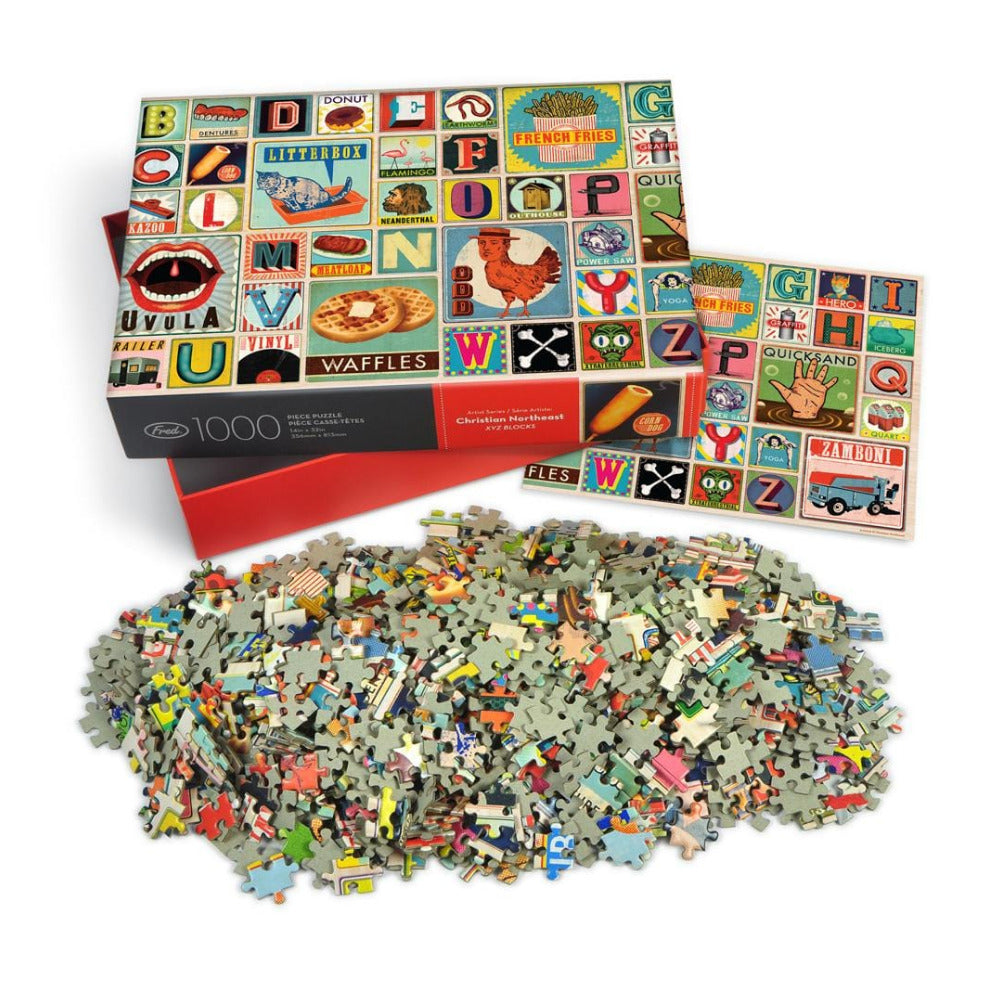 Fred & Friends XYZ Blocks 1000 Piece Puzzle