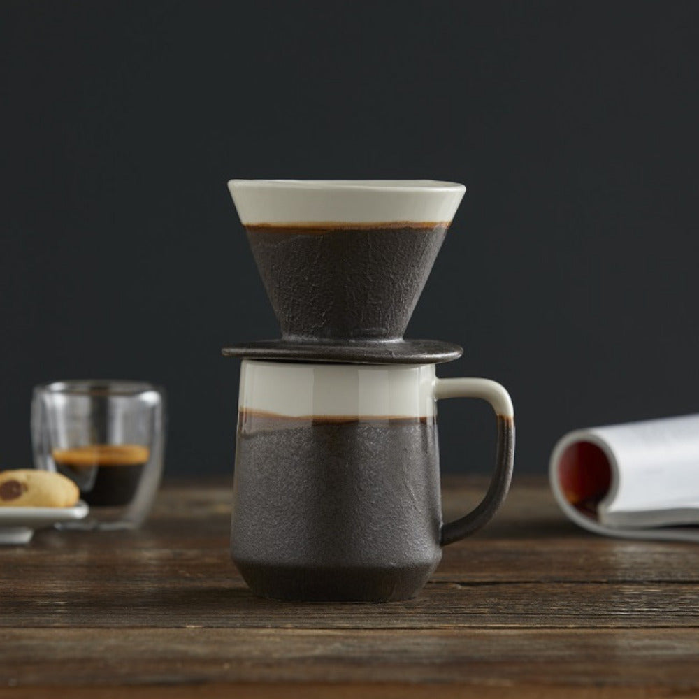 Leaf & Bean Roma Reactive Glaze Pour Over Coffee with Cup 340ml