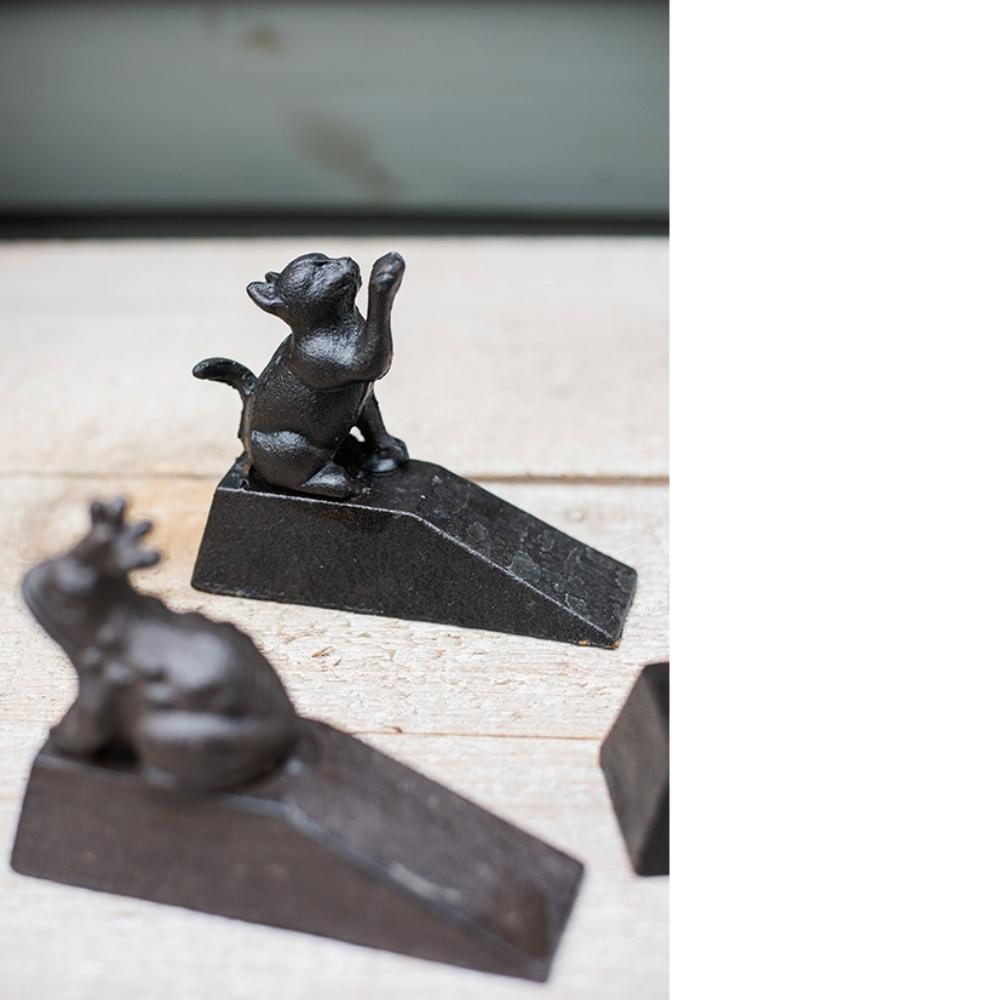 Vintage Cast Iron Door Stopper - Cat
