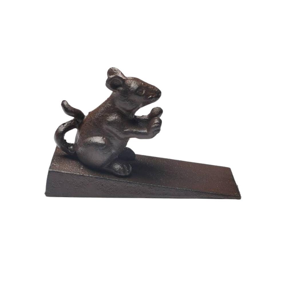 Vintage Cast Iron Door Stopper - Mouse