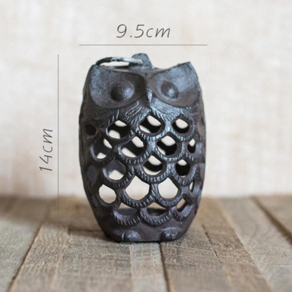 Vintage Cast Iron Owl Tealight Holder