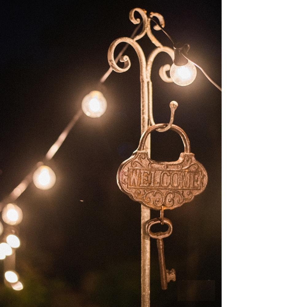 Vintage Cast Iron Welcome Wind Chime Keys