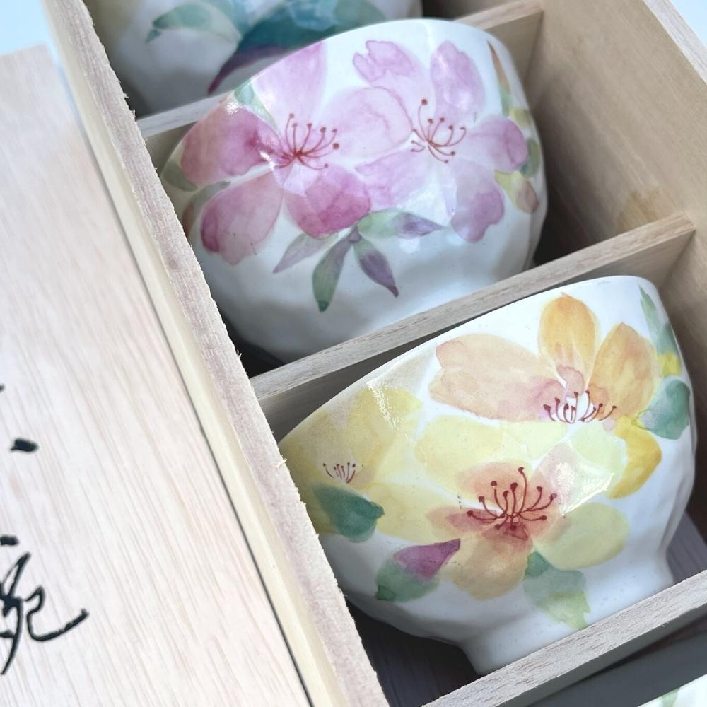 And Ai Minoyaki Hana Kaori Rice Bowls Set of 5