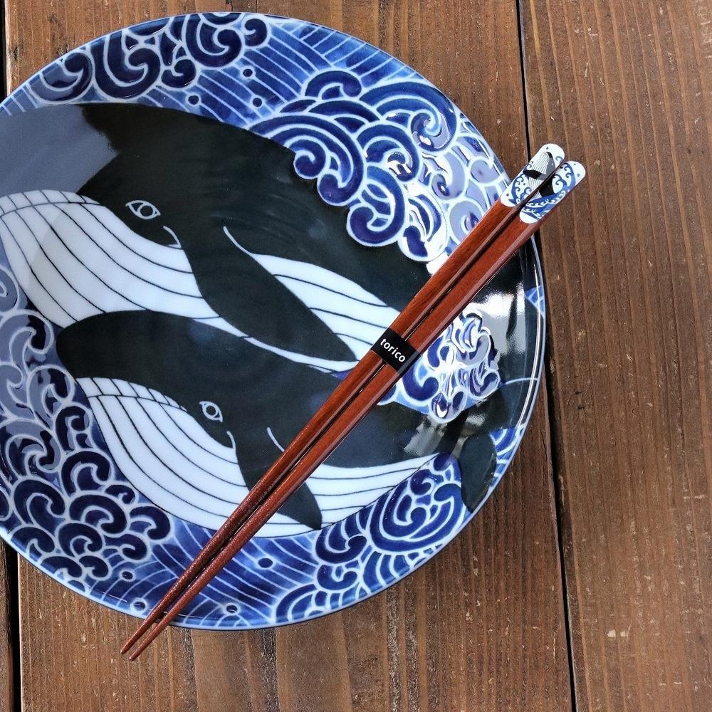 Minorutouki White Waves Whale Chopsticks