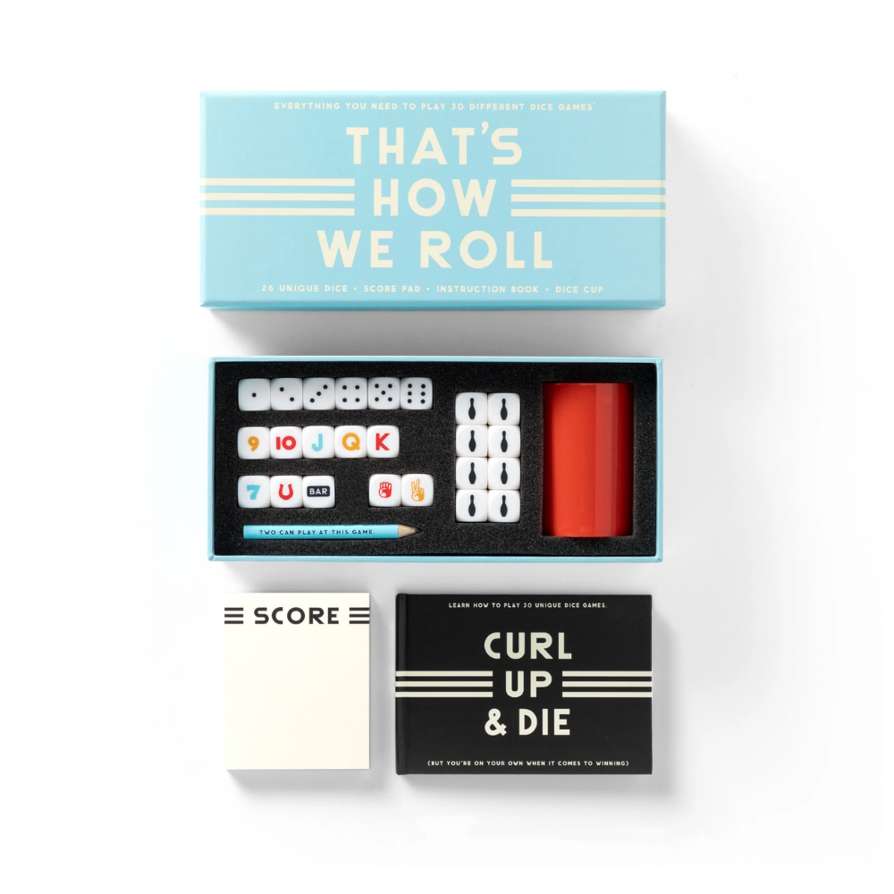 Galison That's How We Roll Dice Game Set