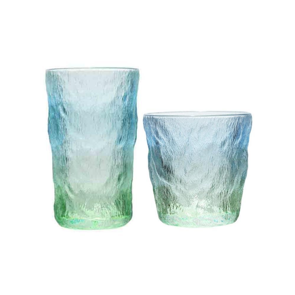 Galaxy Aqua Gradient Glass Tumbler (Set of 2)