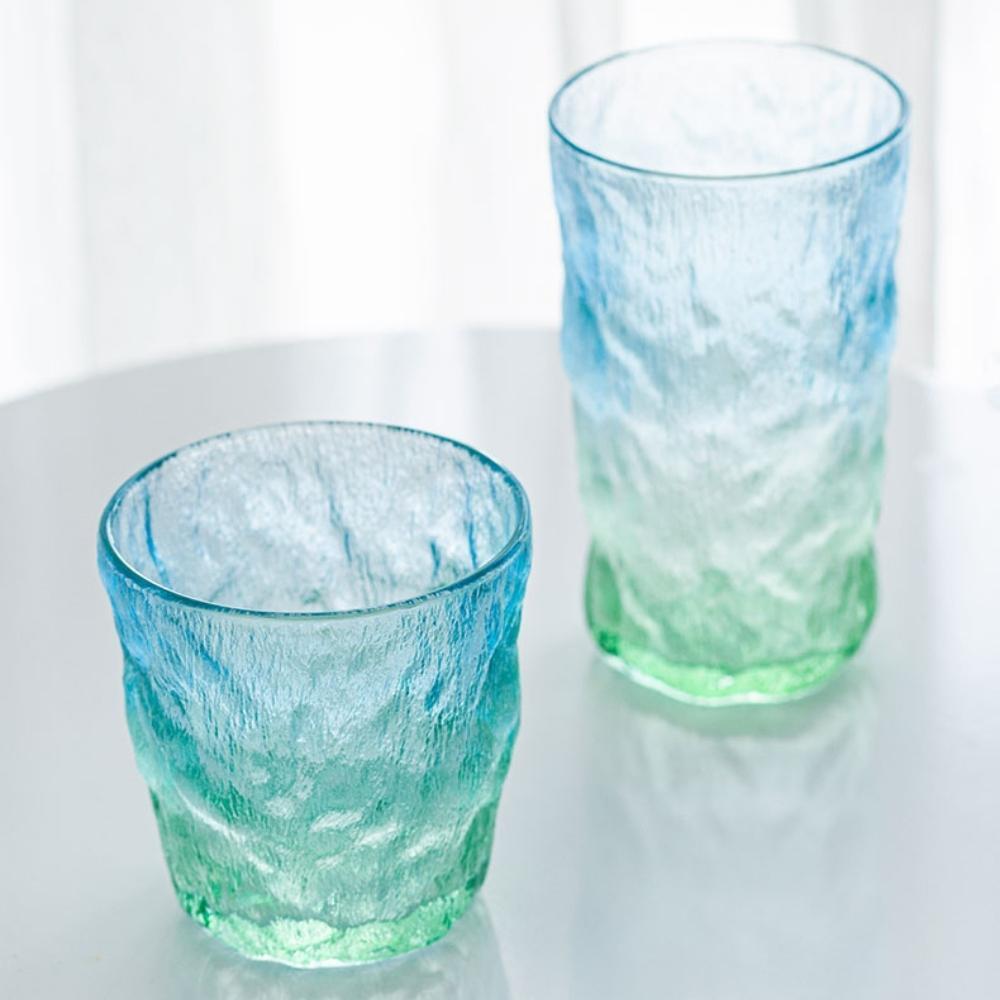 Galaxy Aqua Gradient Glass Tumbler (Set of 2)