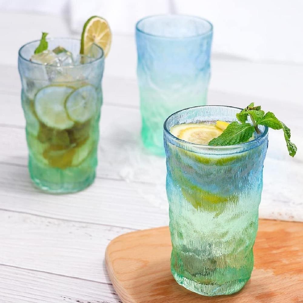 Galaxy Aqua Gradient Glass Tumbler (Set of 2)