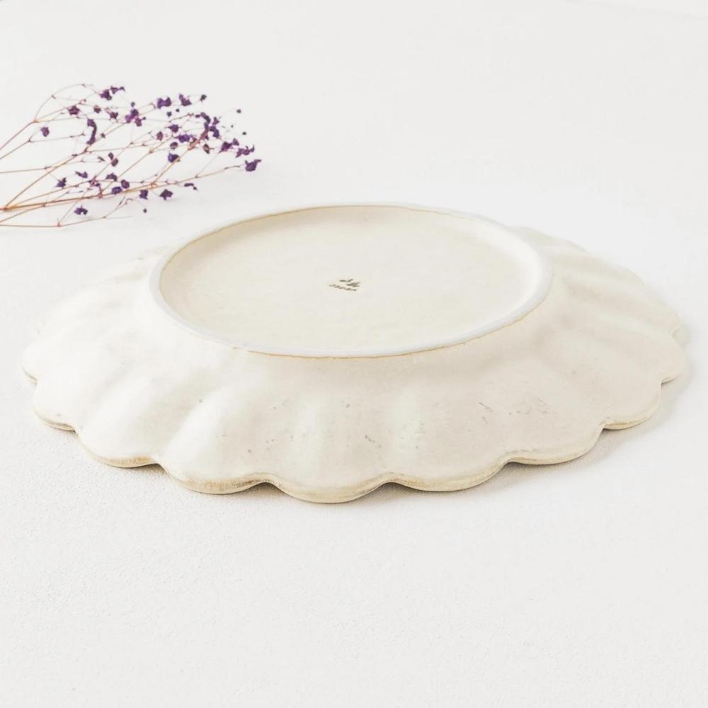 Kaneko Rinka Flower White Plate 27cm