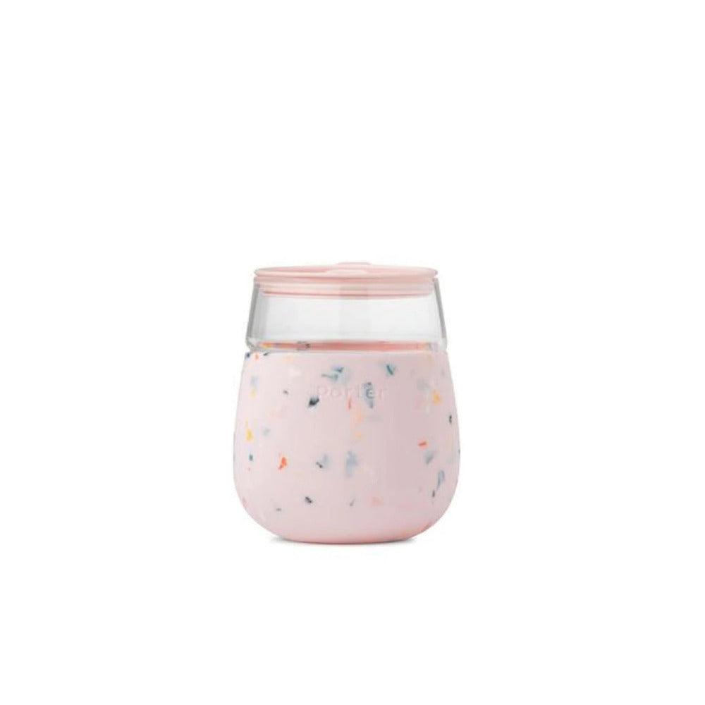 Porter Glass Tumbler Terazzo 444ml - Blush
