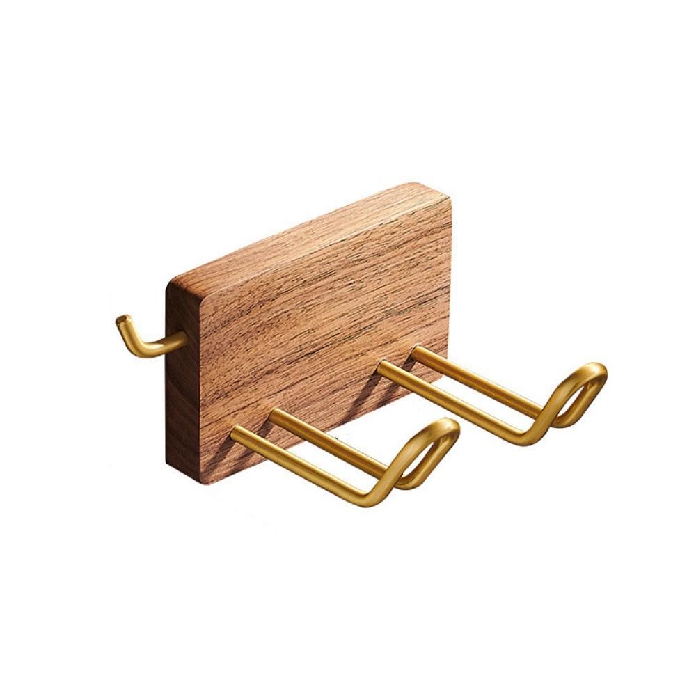 Oliver Walnut Wall Mount Dyson Hair Dryer Holder 12cm