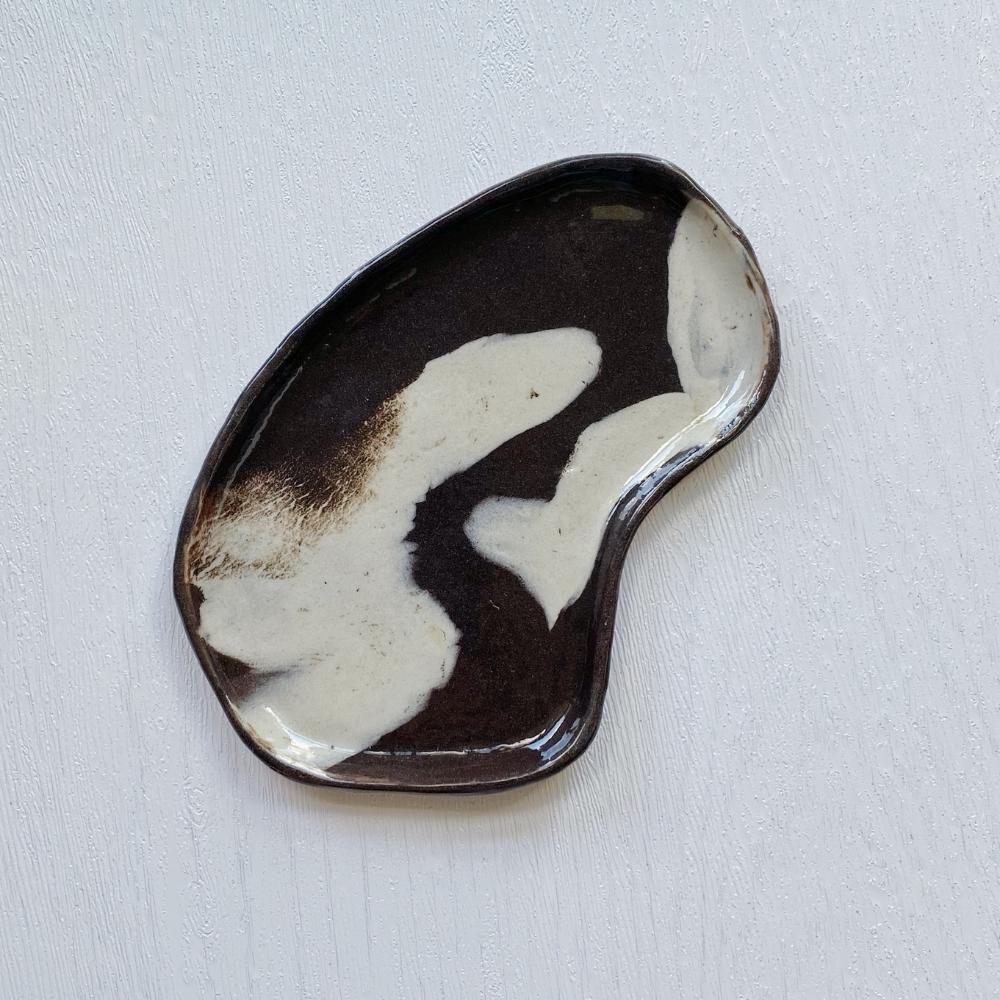 Handmade Ceramic Textured Trinket Dish Set of 2