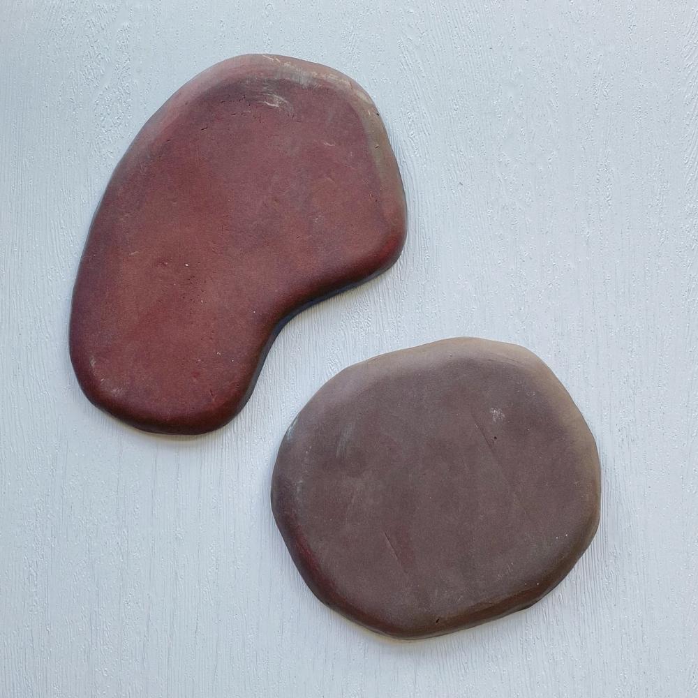 Handmade Ceramic Textured Trinket Dish Set of 2