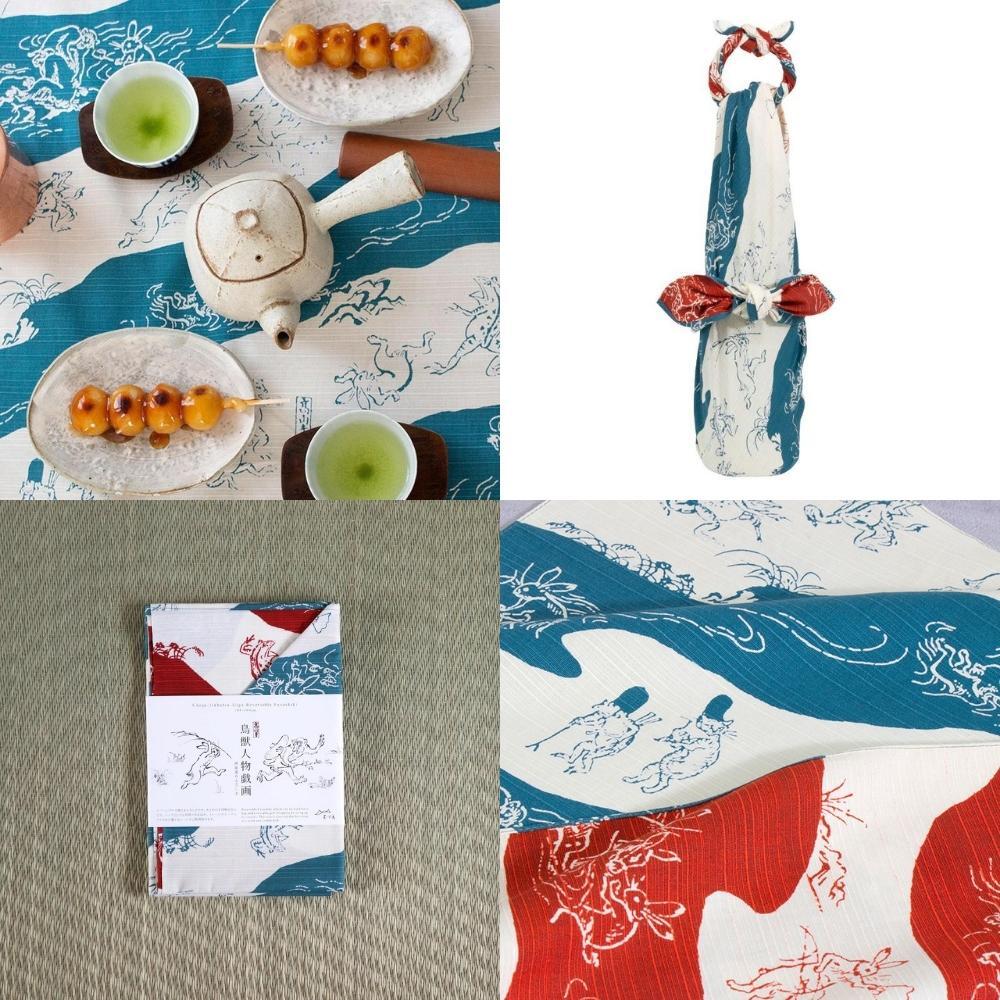 Musubi 104 Choju Jinbutsu Giga Reversible Furoshiki Wrapping Cloth