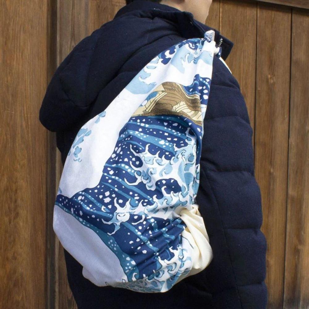 Musubi 104 Under the Waves Hokusai Furoshiki Wrapping Cloth