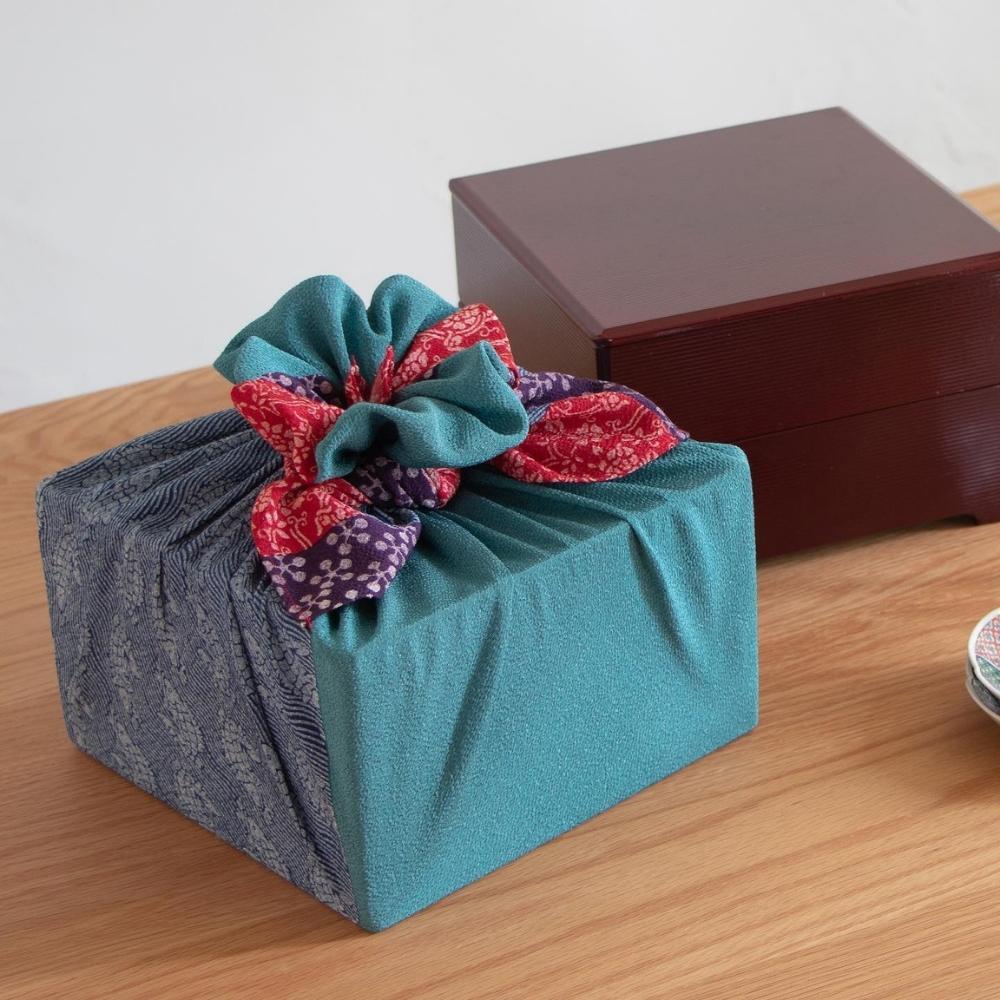 Musubi 70 Chirimen Square Composition Furoshiki Wrapping Cloth