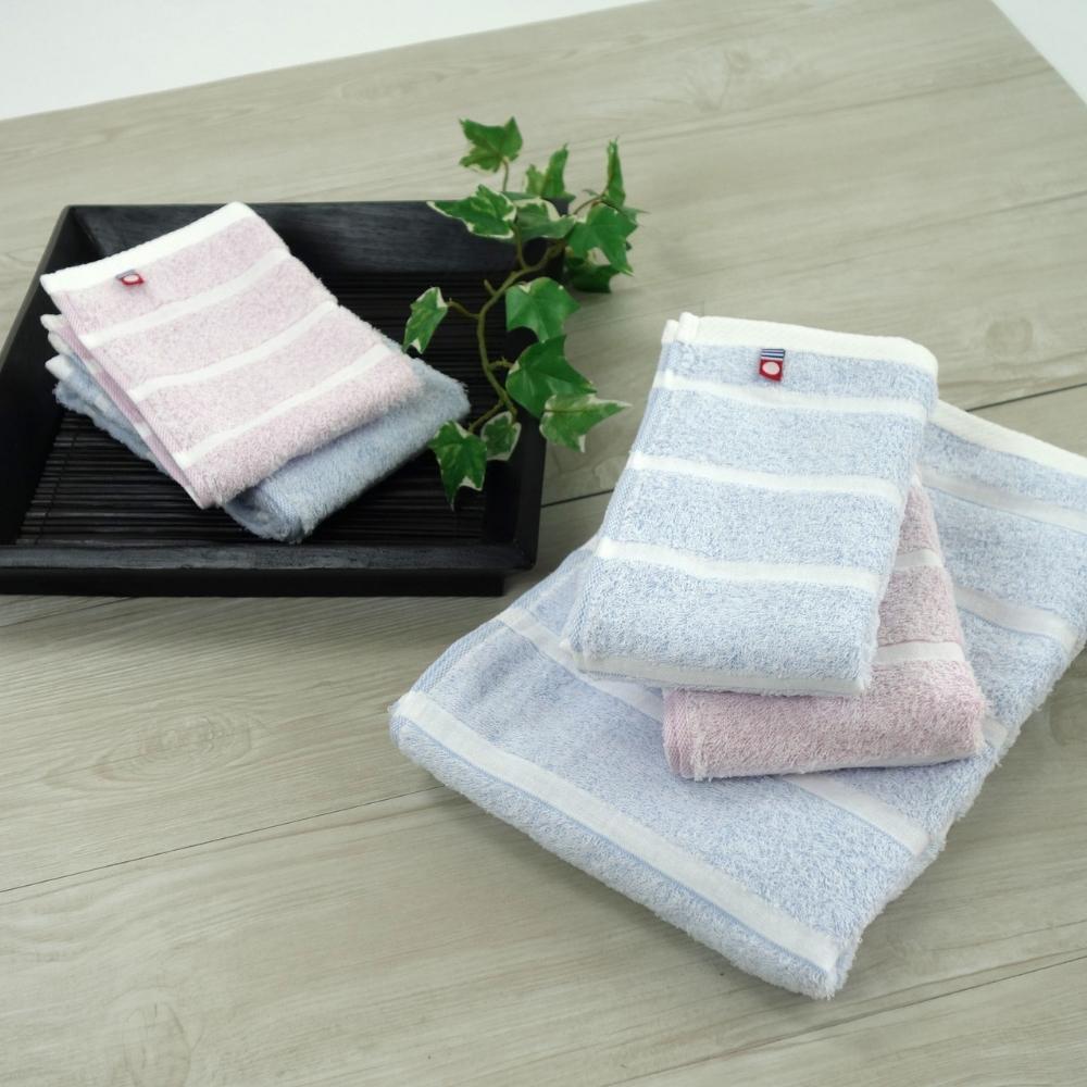 Imabari Bokashiori Blue & Pink Towel Set