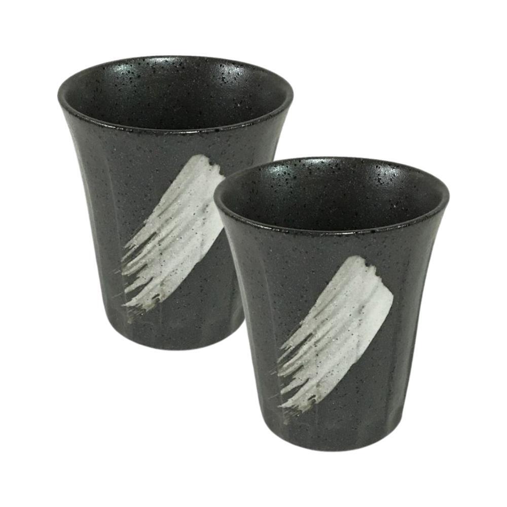 Minoru Pottery Wanagomi Yunomi Tea Cup (Set of 2)