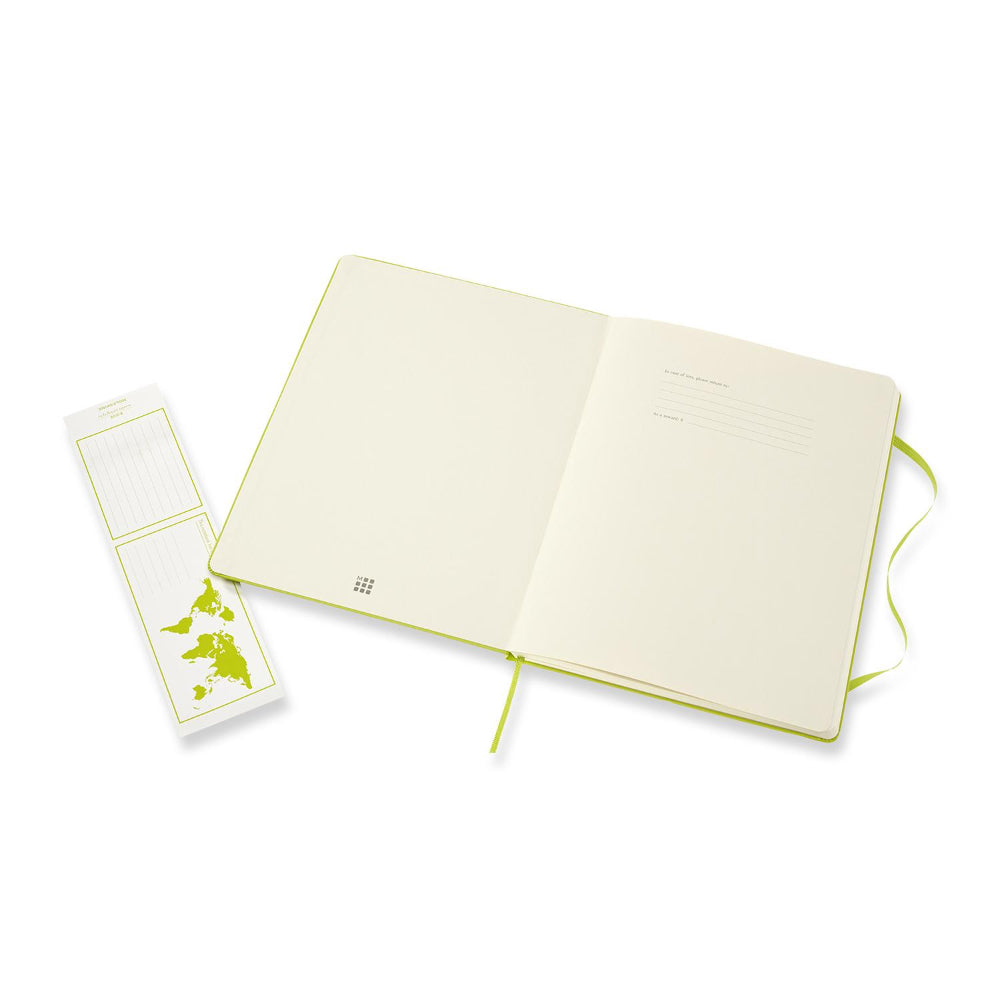 Moleskine Classic Extra Large Hard Cover Notebook Plain - Lemon Green