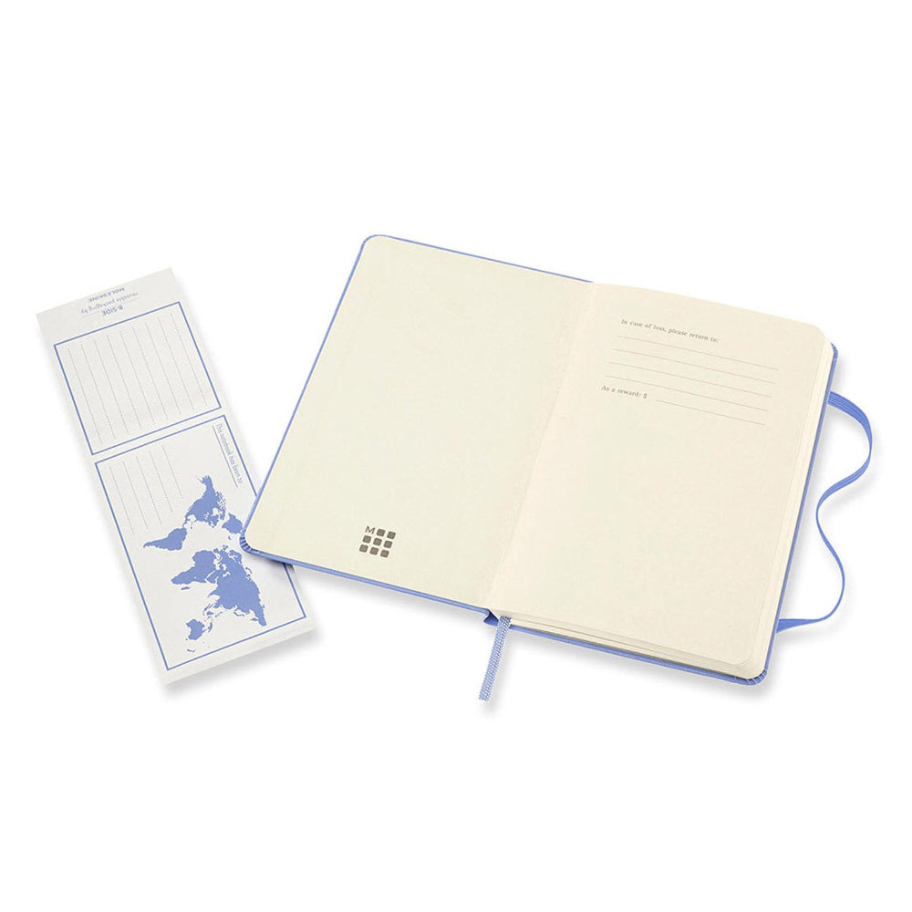Moleskine Classic Pocket Hard Cover Notebook Plain - Hydrangea Blue