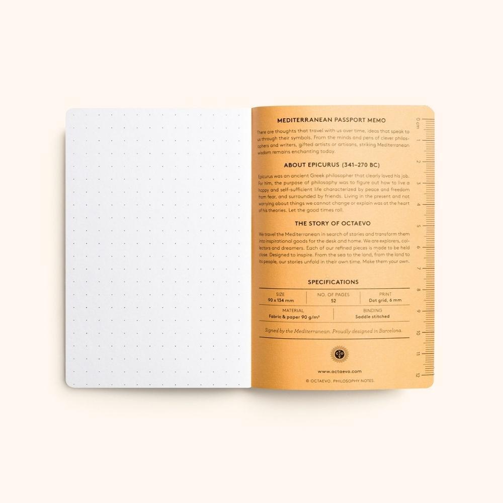 Octaevo Philosophy Notes Epicurus Passport Notebook